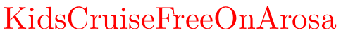 Kids Cruise Free On Arosa logo